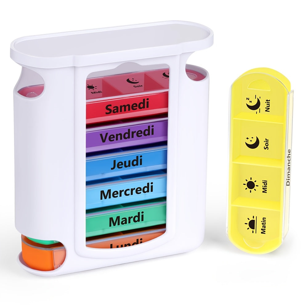 7 Days 4 Compartments - Convenient On-the-Go Pill Box - Senior Friendly Pill Box