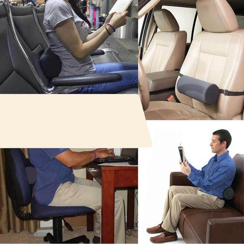 Lumbar Support Roller Cushion – Pain Relief for Office, Car & Back Comfort