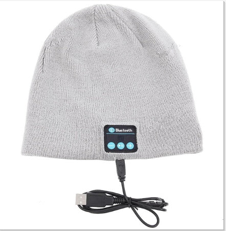Outdoor Warm Running Hat for Seniors - Bluetooth-Compatible Knitted Beanie