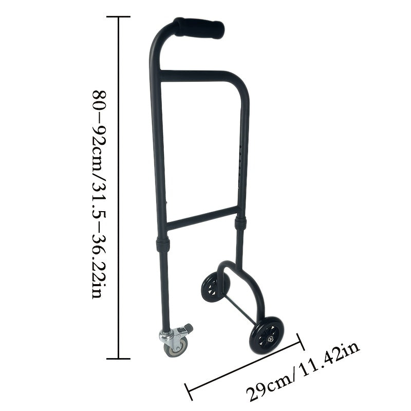 RollEase™ Mobility Handrail - Wheeled Support Rail for Seniors Walker Aid