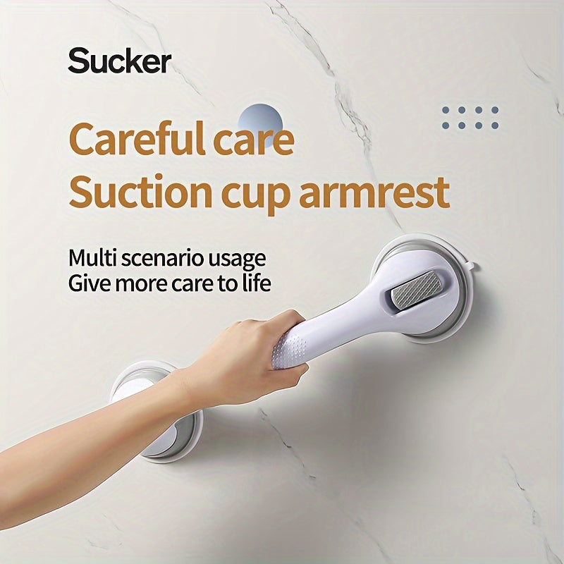 SafeGrip™ Suction Grab Bars - No-Drill Bathroom Safety Handles for Seniors