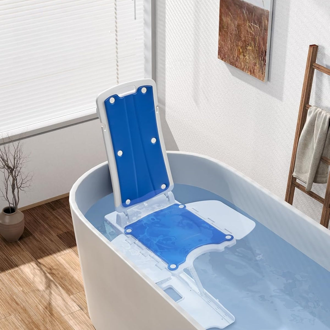 Foldable 2-in-1 Electric Chair Lift for Elderly – Floor Lift & IP68 Waterproof Bath Lift for Tub