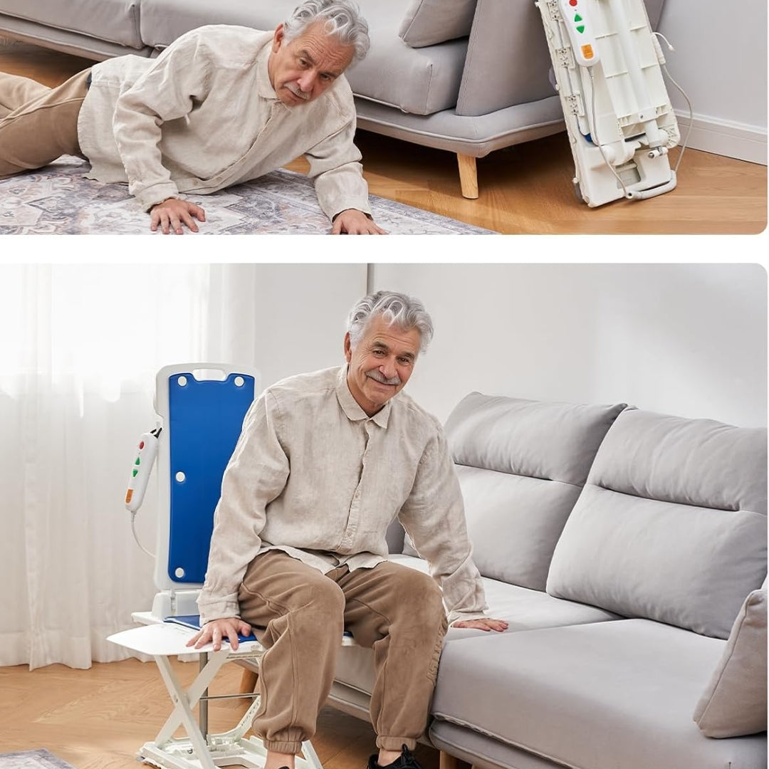 Foldable 2-in-1 Electric Chair Lift for Elderly – Floor Lift & IP68 Waterproof Bath Lift for Tub