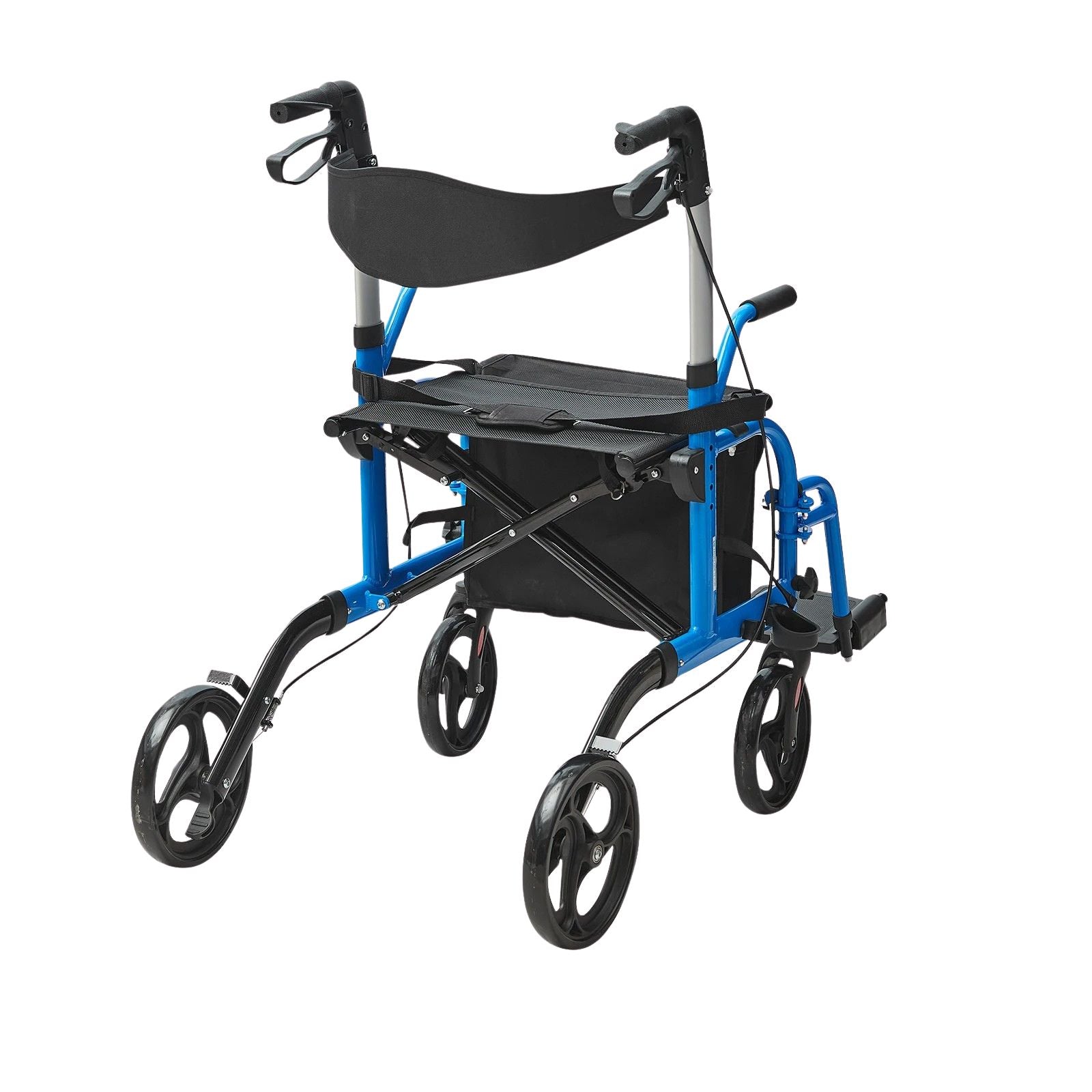 2-in-1 Rollator Walker & Wheelchair – Foldable, Lightweight for Seniors