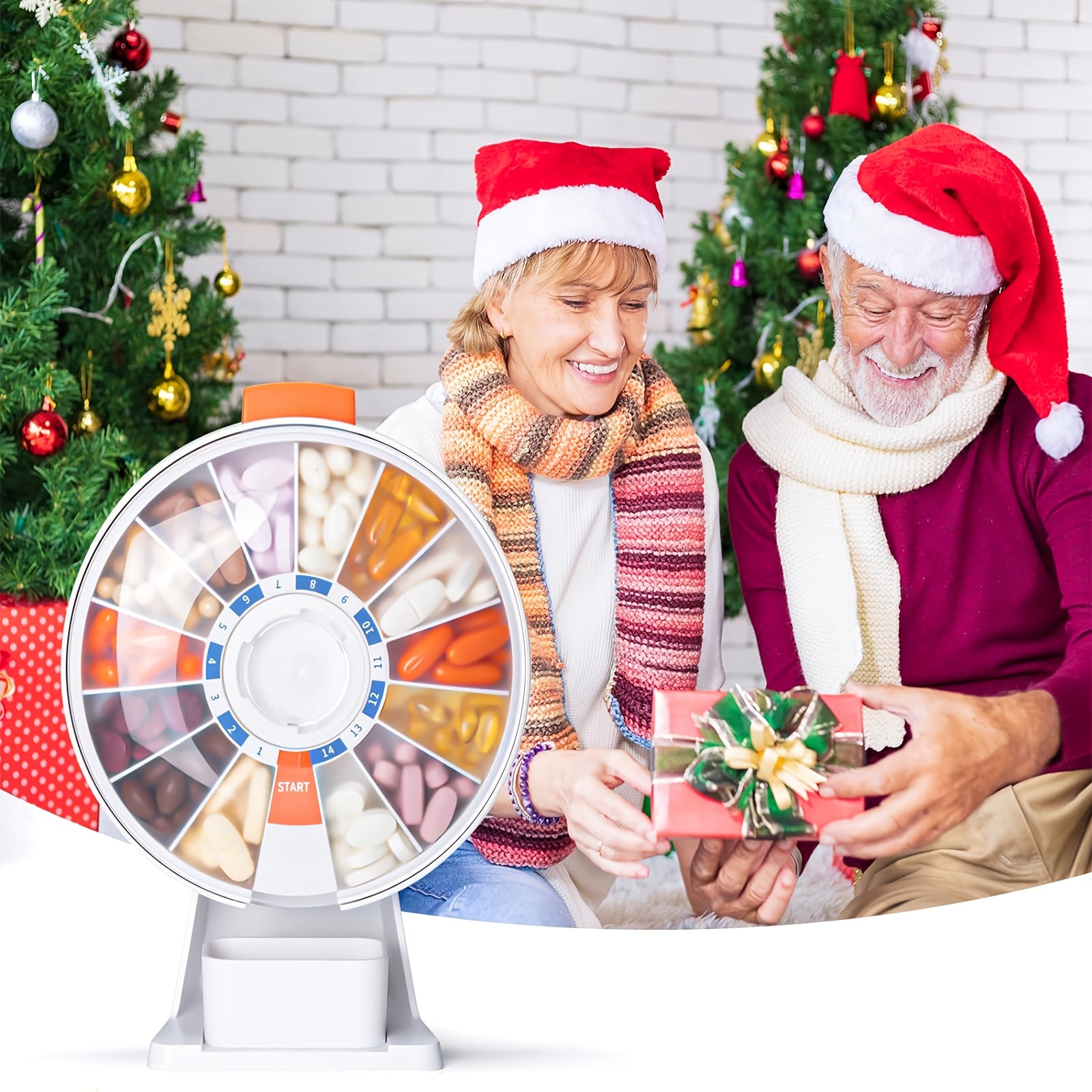 MediTrack™ 14-Day Pill Organizer - Wall-Mounted Medication Dispenser for Seniors