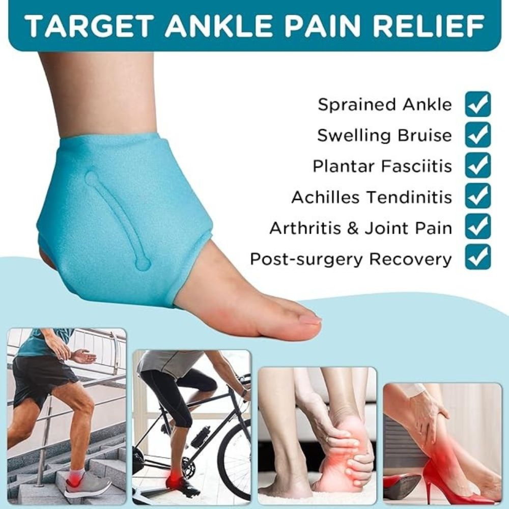 2 Pieces Reusable Ankle Ice Packs – Hot & Cold Gel Therapy for Seniors