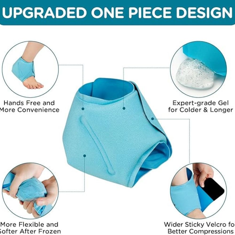 2 Pieces Reusable Ankle Ice Packs – Hot & Cold Gel Therapy for Seniors