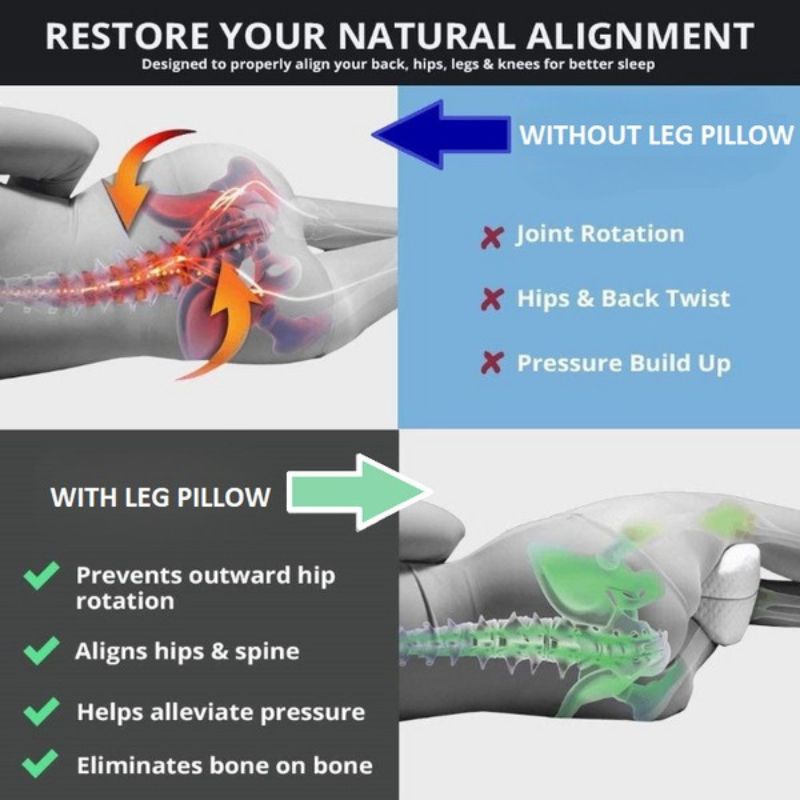 Multifunctional Knee Pillow – Soft, Breathable & Supportive for Better Sleep