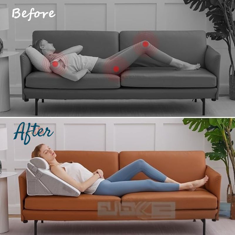 3-in-1 Adjustable Bed Wedge Pillows Set – Gentle Support for Seniors