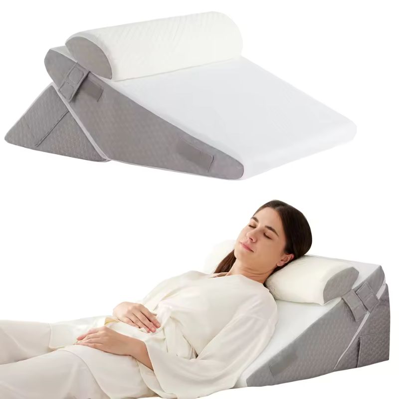 3-in-1 Adjustable Bed Wedge Pillows Set – Gentle Support for Seniors