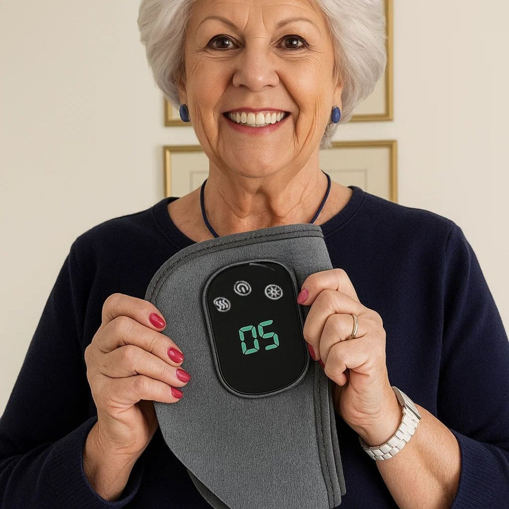 3-in-1 Electric Ankle Massager – 5-Level Heat, Vibration & Compression for Foot Relief