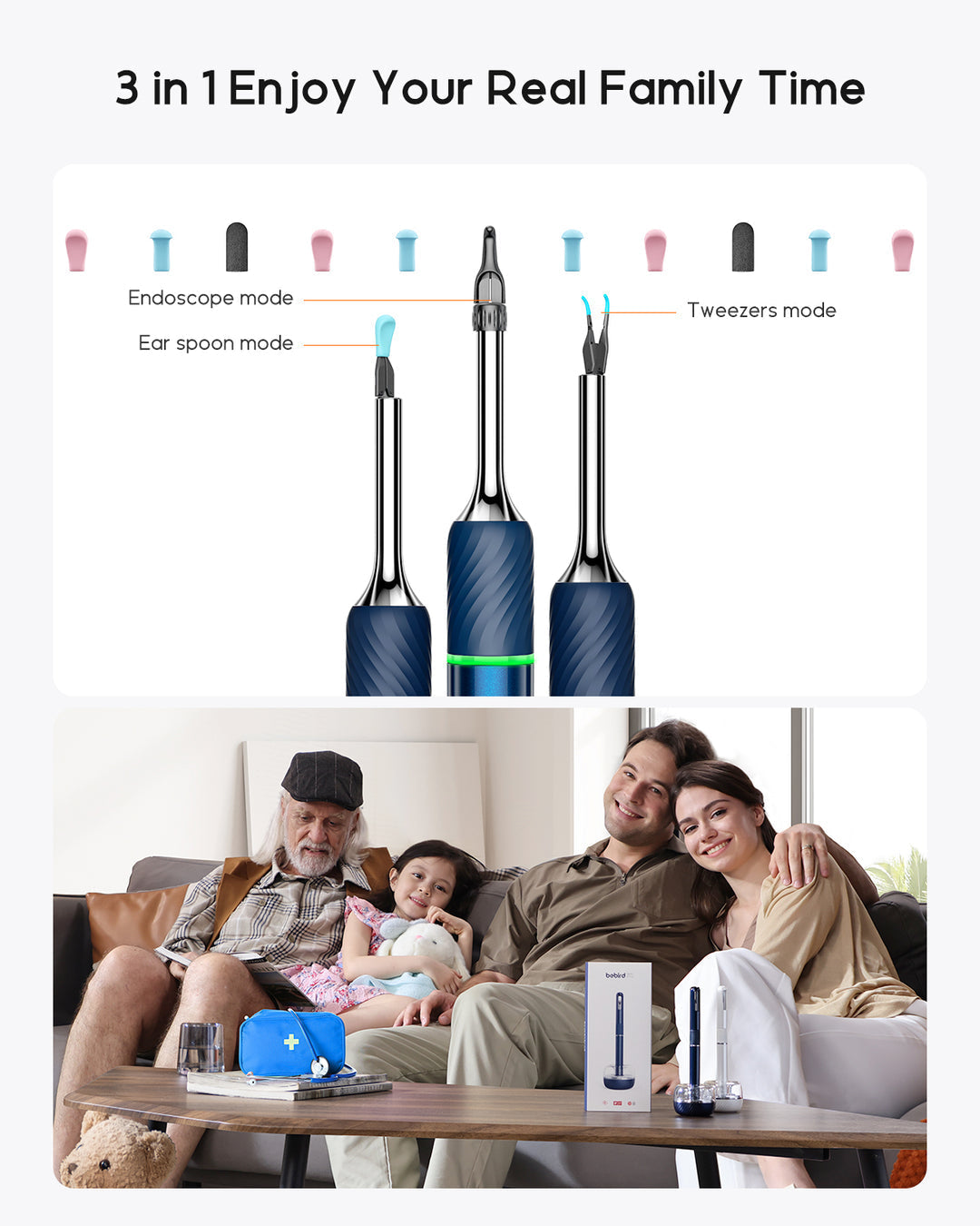 Bebird Note5 Pro – Smart Visual Ear Cleaner with 10MP Camera & Tweezers for Elderly