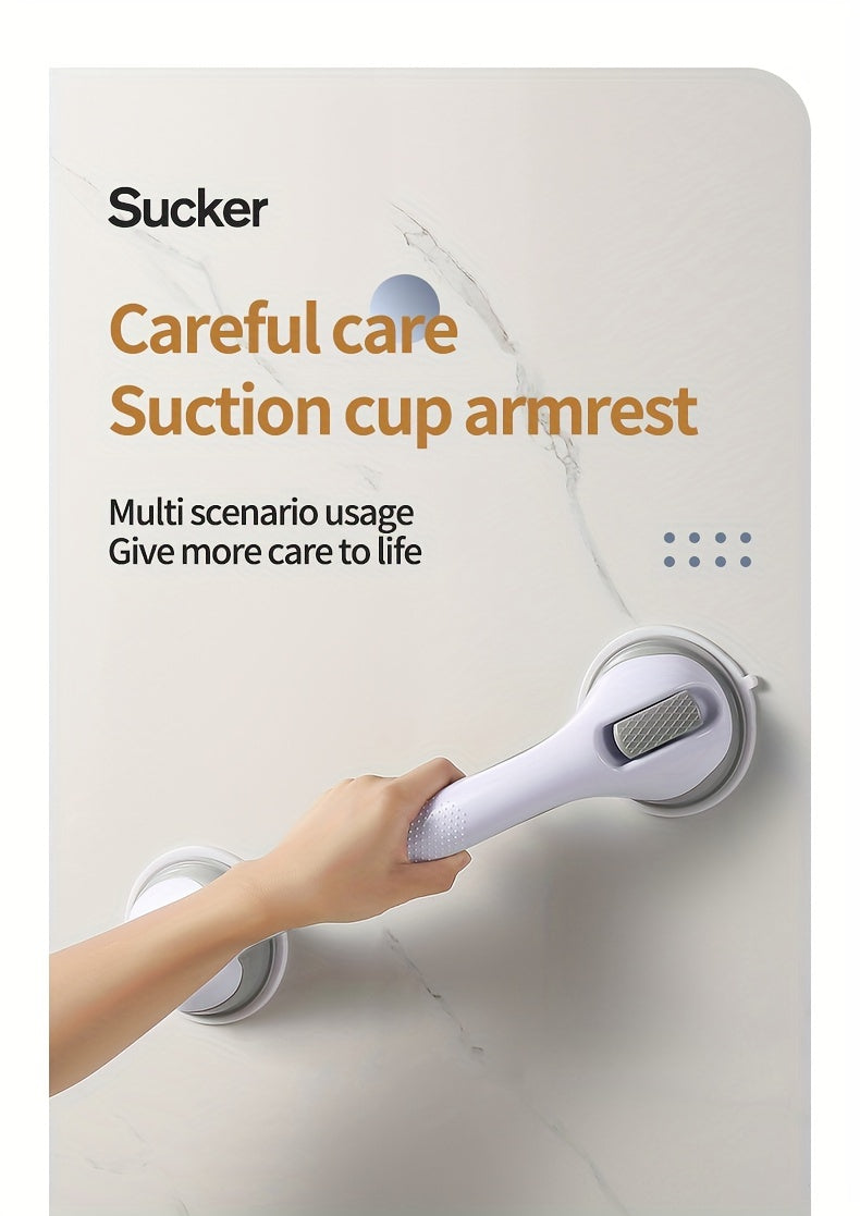 SafeGrip™ Suction Grab Bars - No-Drill Bathroom Safety Handles for Seniors