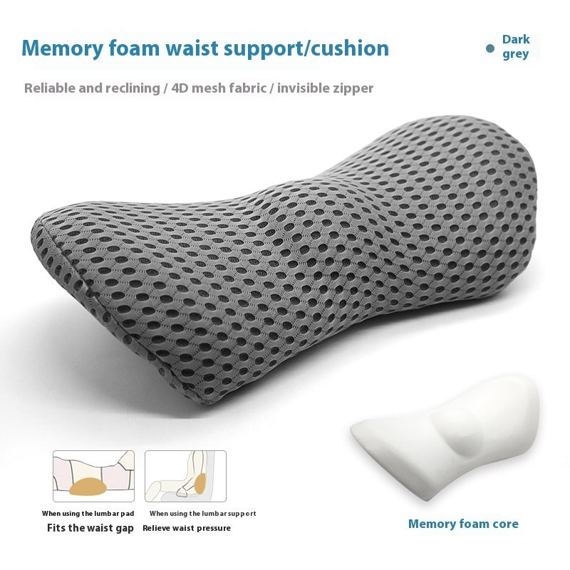 Memory Foam Lumbar Support Pillow – Sofa, Car & Office Comfort for Back Relief