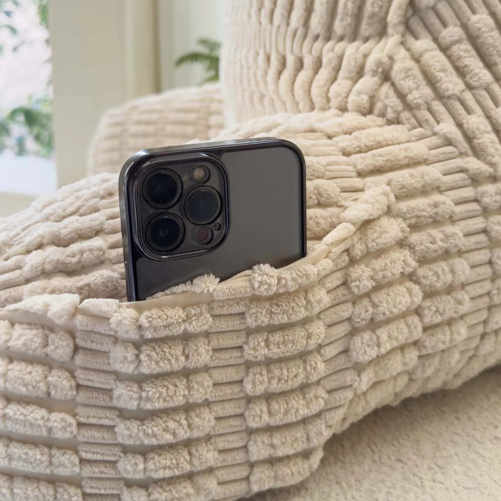 Reading Pillow with Arms & Pockets – Gentle Back Support for Seniors