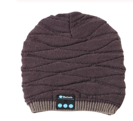 Outdoor Warm Running Hat for Seniors - Bluetooth-Compatible Knitted Beanie