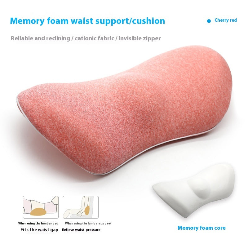 Memory Foam Lumbar Support Pillow – Sofa, Car & Office Comfort for Back Relief
