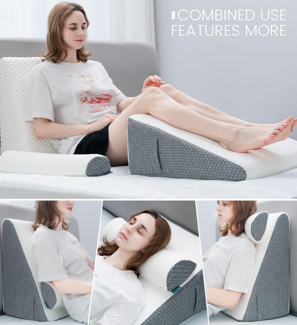 RestEase™ Wedge Pillow - Elevated Sleep Support for Seniors,