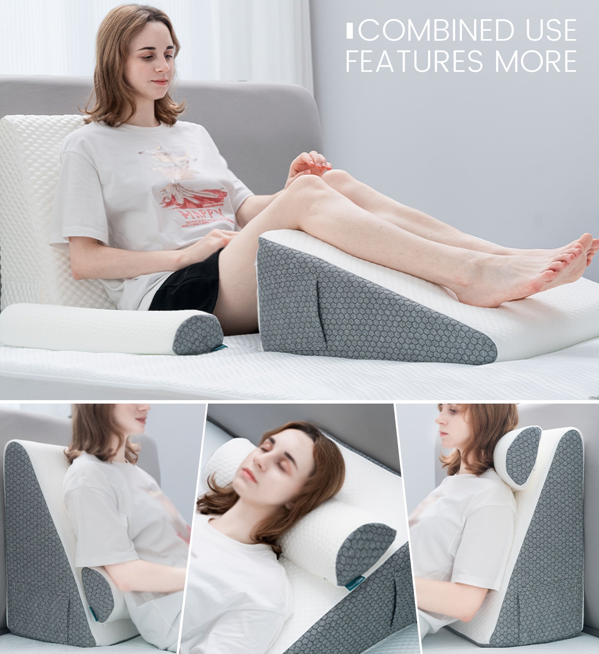 RestEase™ Wedge Pillow - Elevated Sleep Support for Seniors,