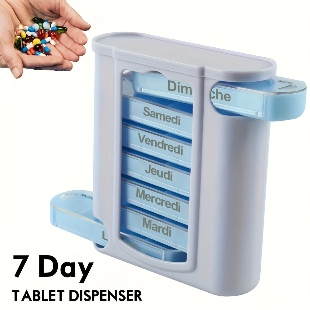 7 Days 4 Compartments - Convenient On-the-Go Pill Box - Senior Friendly Pill Box