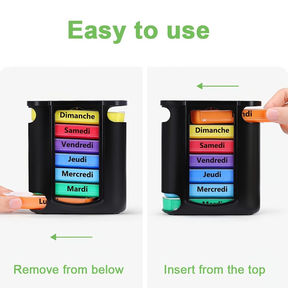 7 Days 4 Compartments - Convenient On-the-Go Pill Box - Senior Friendly Pill Box