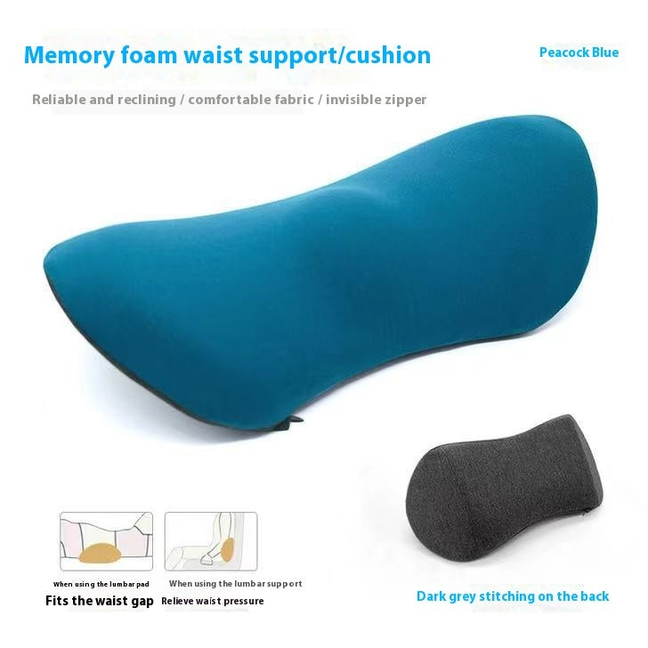 Memory Foam Lumbar Support Pillow – Sofa, Car & Office Comfort for Back Relief