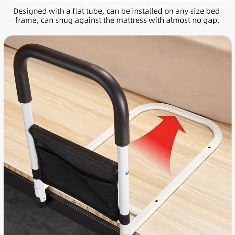 BedRise™ - Adjustable Bed Safety Rail for Elderly & Seniors with Storage Pocket
