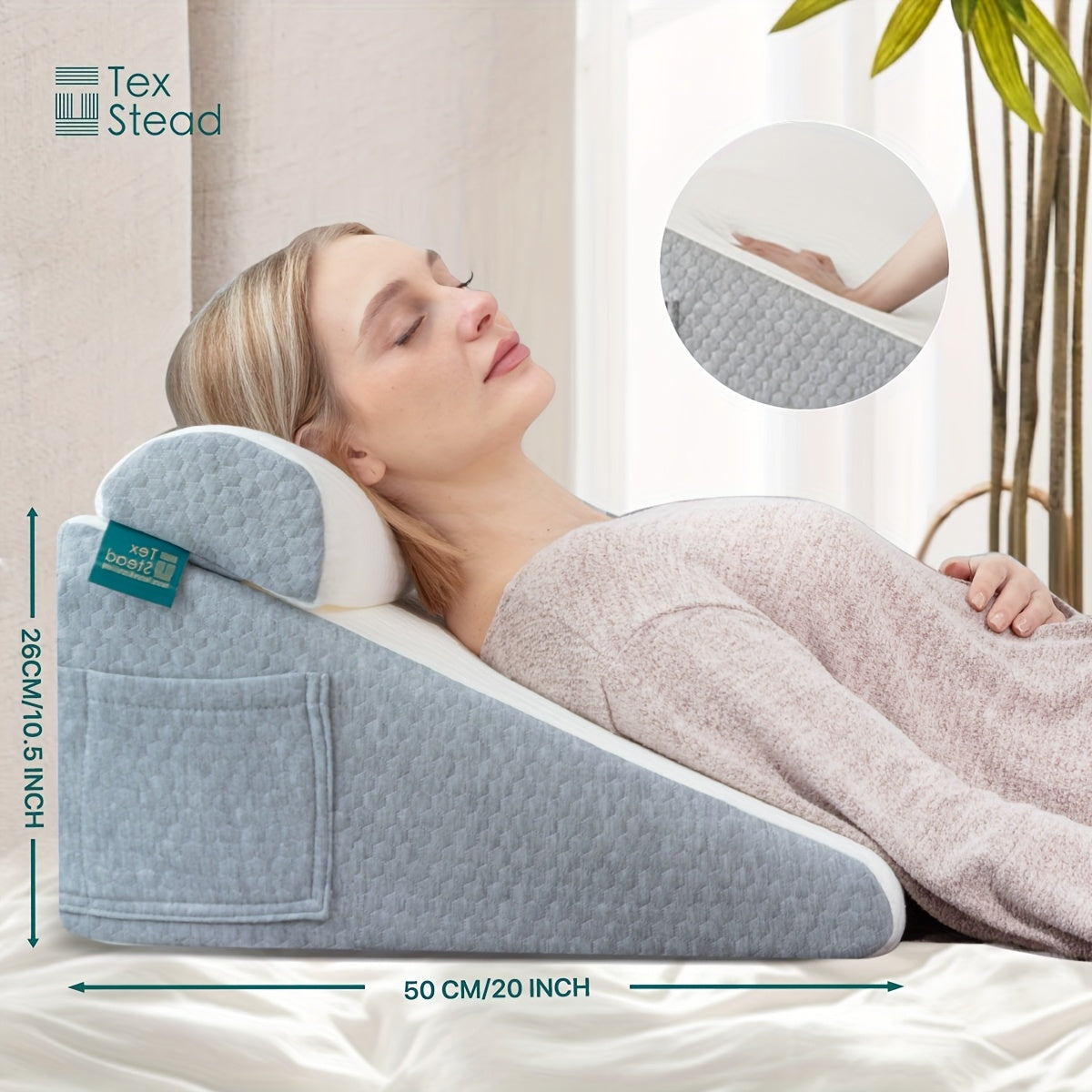 RestEase™ Wedge Pillow - Elevated Sleep Support for Seniors,