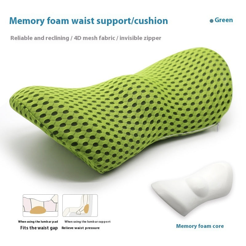 Memory Foam Lumbar Support Pillow – Sofa, Car & Office Comfort for Back Relief