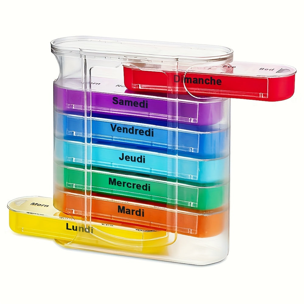 7 Days 4 Compartments - Convenient On-the-Go Pill Box - Senior Friendly Pill Box