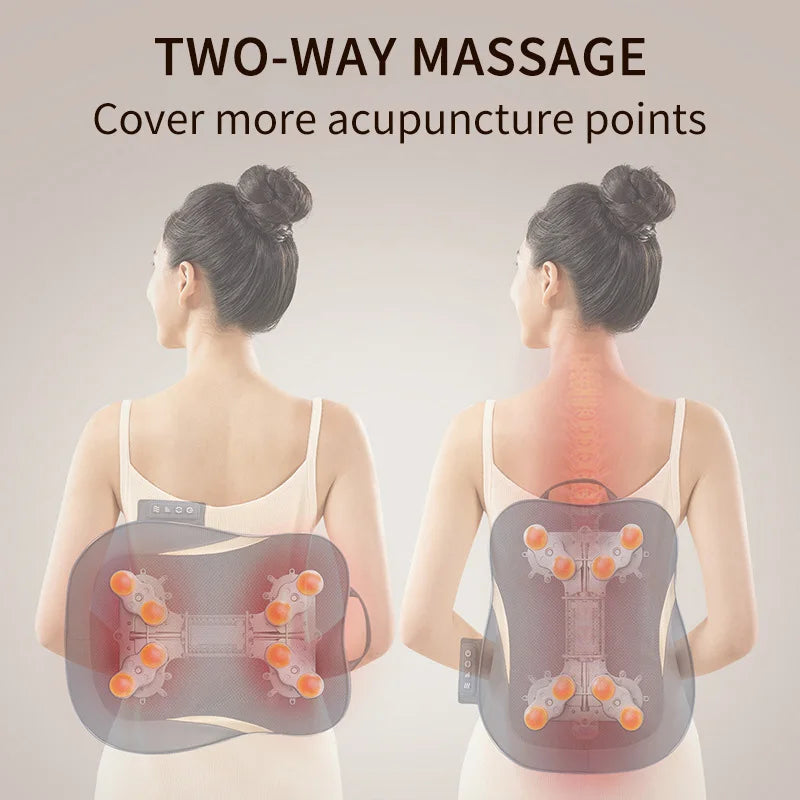 Portable Heated Massage Cushion – Back, Neck & Shoulders