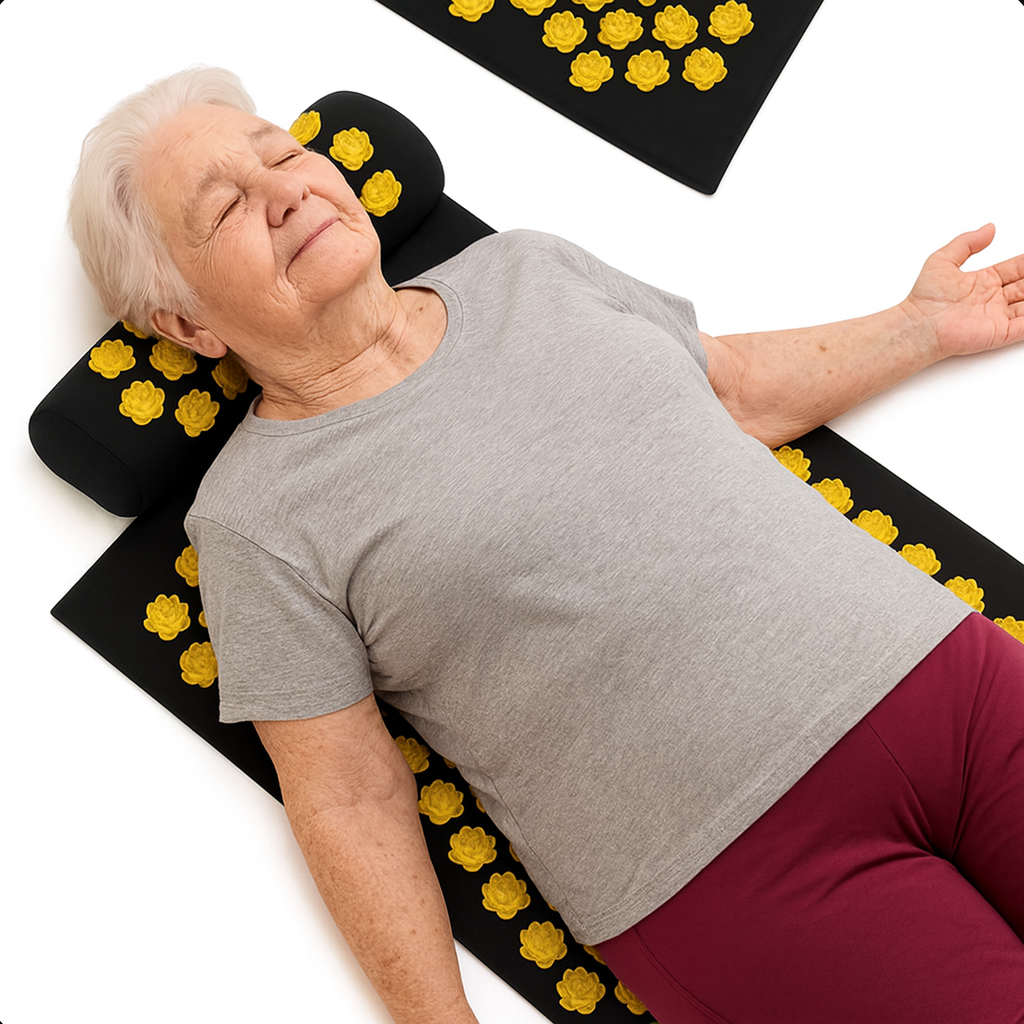 Acupressure Mat & Pillow Set – Gentle Relief & Relaxation for Seniors