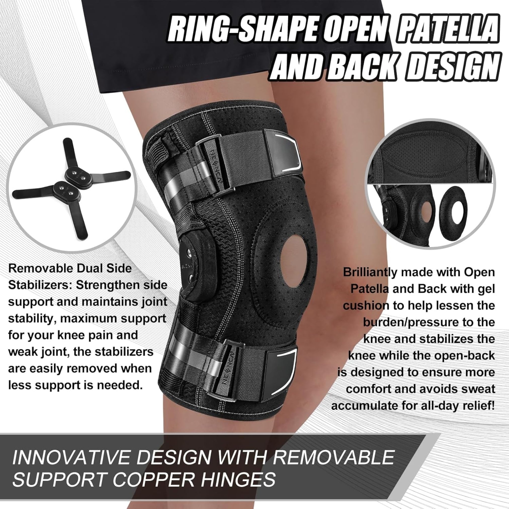 Adjustable Elderly Man's Knee Brace – Gentle Support & Comfort