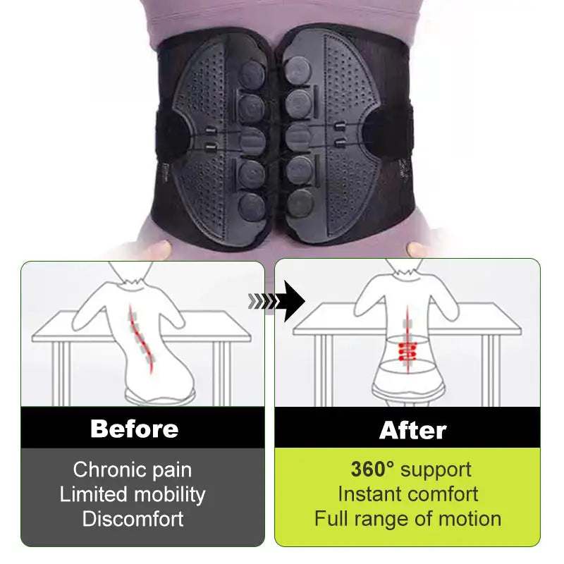 Adjustable Lumbar Support Belt – Comfortable Back Support for Seniors