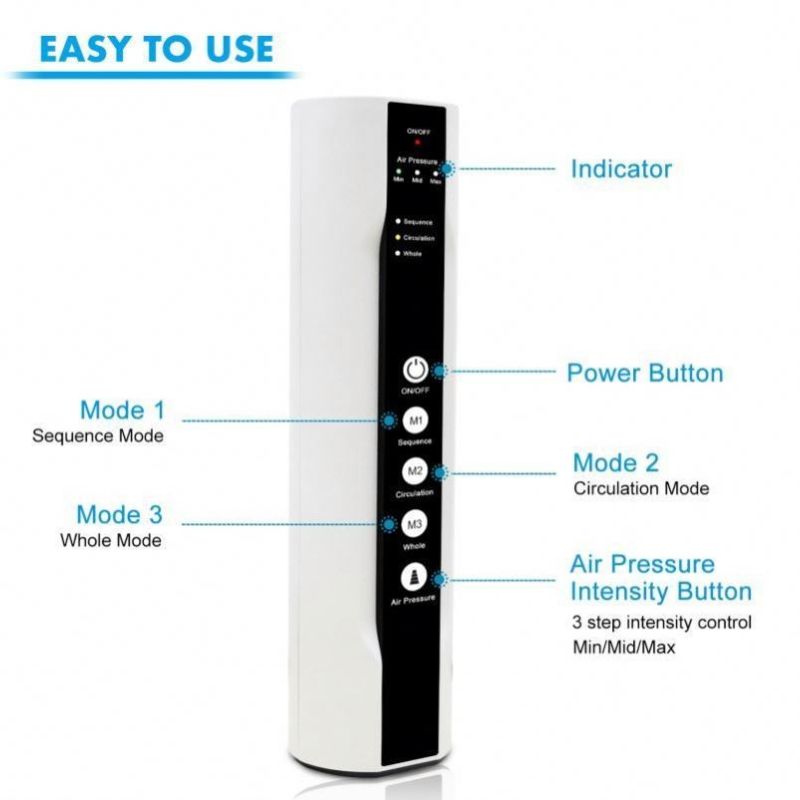 Air Compression Leg Massager with Remote – Gentle Relief for Seniors