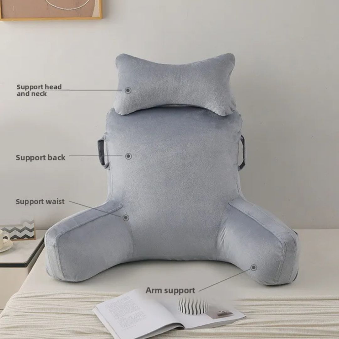 Bed Rest Reading Pillow with Neck Roll & Arm Support – For Seniors