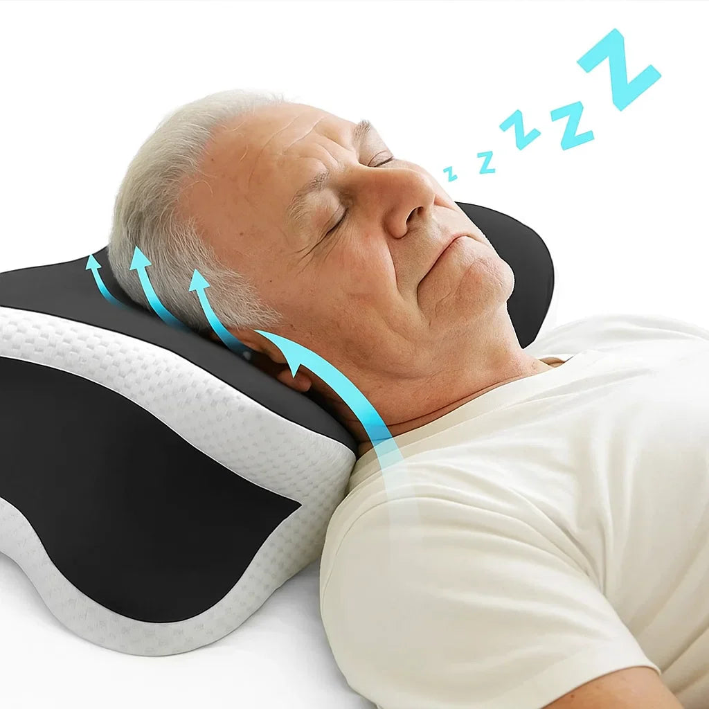 Butterfly Memory Foam Pillow – Gentle Cervical Support for Seniors