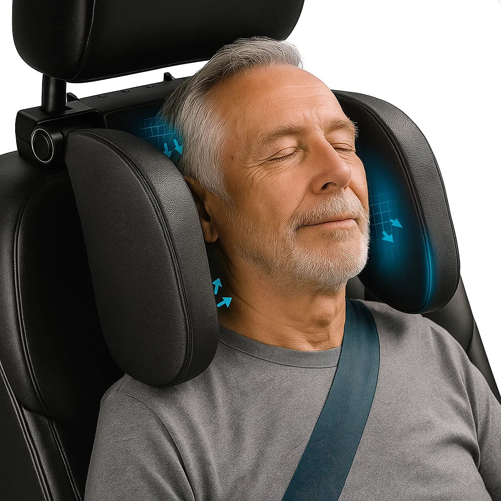 Adjustable Car Seat Headrest Neck Pillow – Comfort Support for Seniors