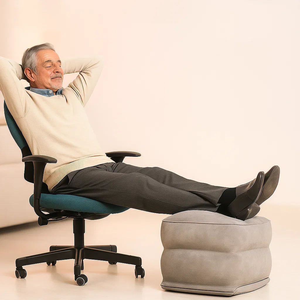 Travel Foot Rest Pillow – Adjustable Cushion for Flights, Car & Desk Use
