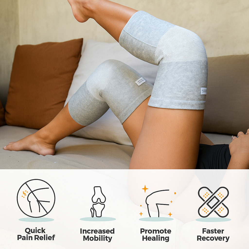 Compression Knee Pads – Soft, Breathable & Supportive Braces for Seniors (1 Pair)
