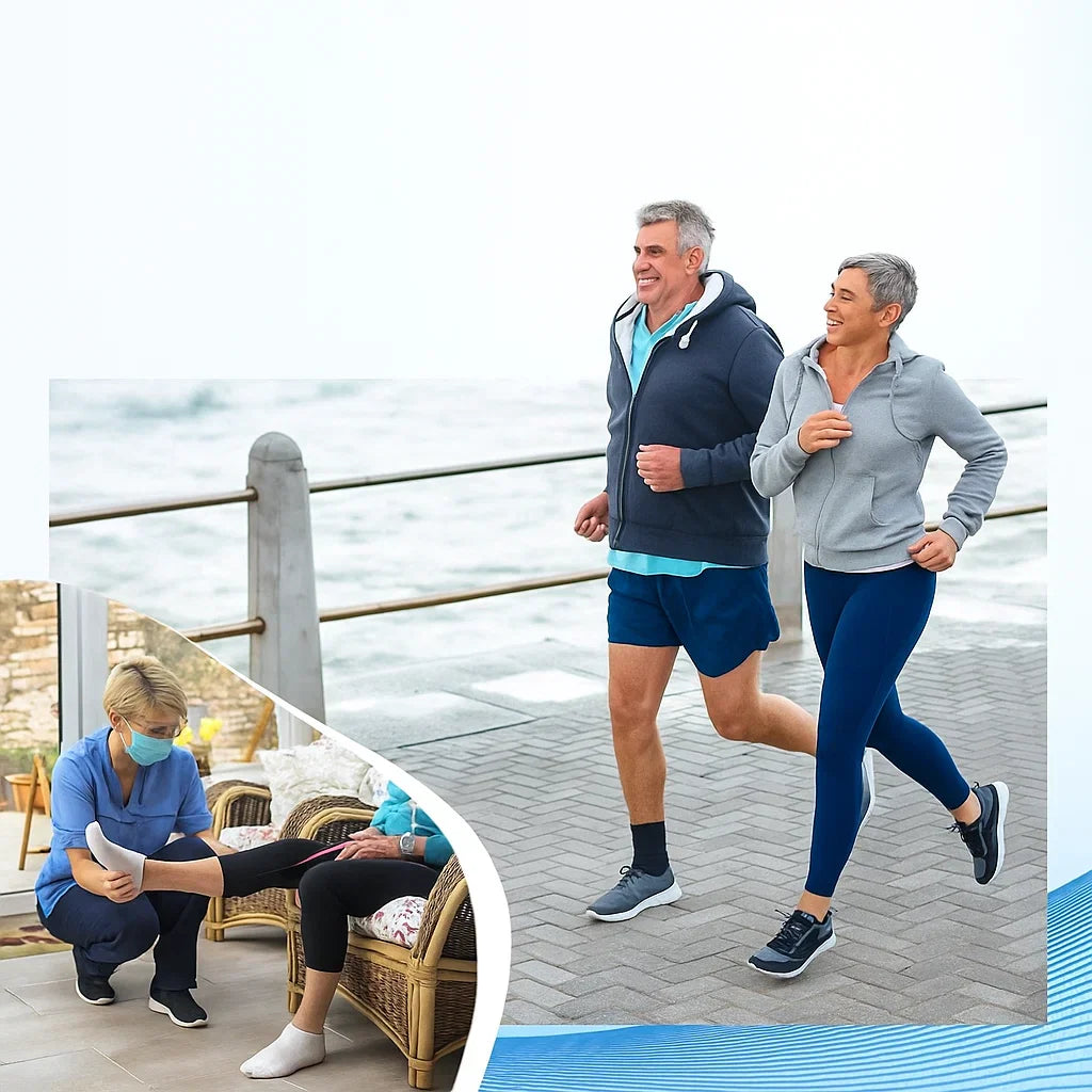 Open Toe Ankle Support Sleeve – Gentle Compression for Seniors