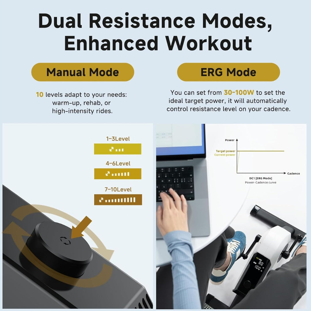 Mini Pedal Exerciser Bike – Senior-Friendly, Low-Impact Home & Office Fitness