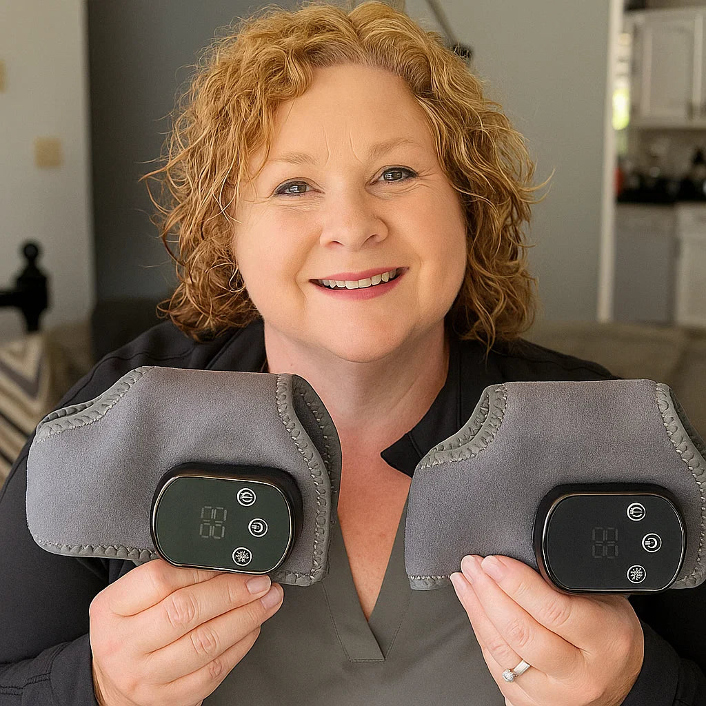 3-in-1 Electric Ankle Massager – 5-Level Heat, Vibration & Compression for Foot Relief