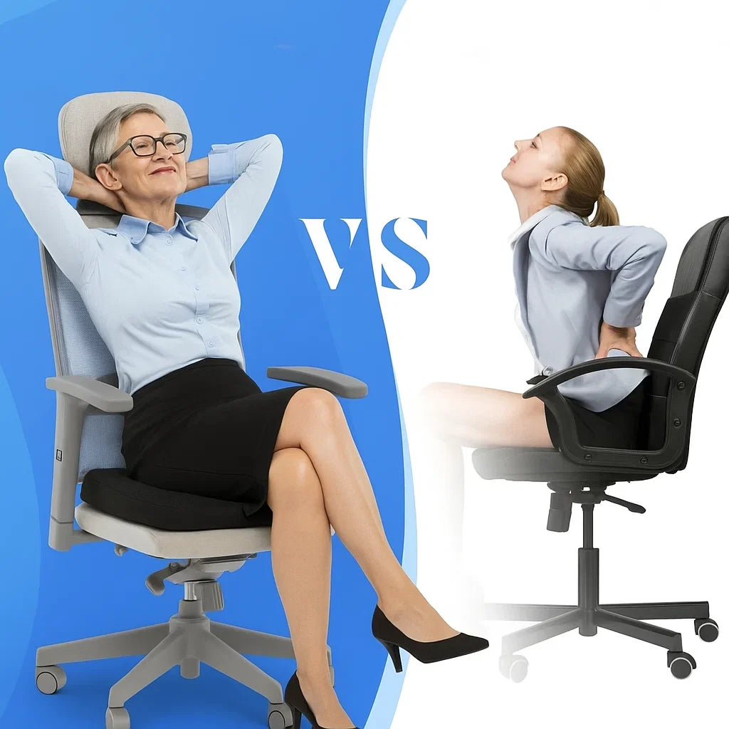 Memory Foam Office Lumbar Pillow – Enhanced Back Support for Comfort