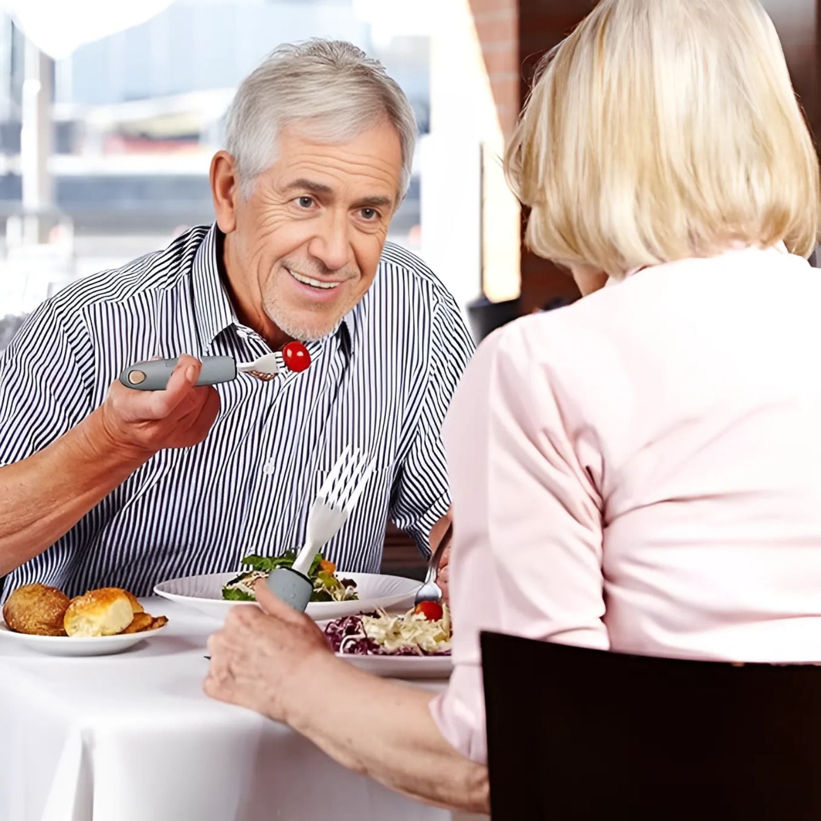 Elderly Adaptive Weighted Utensil Set – Nonslip, Easy Grip, Stainless Steel