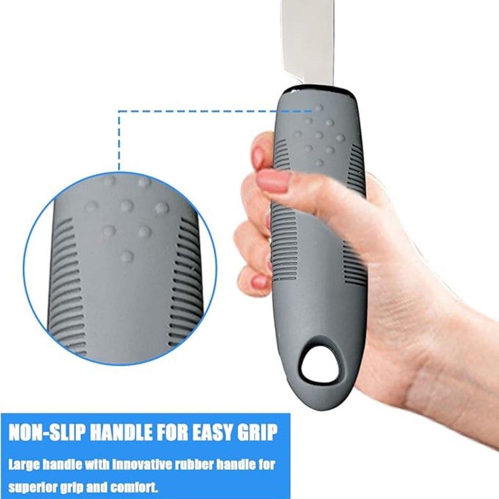 Elderly Adaptive Weighted Utensil Set – Nonslip, Easy Grip, Stainless Steel