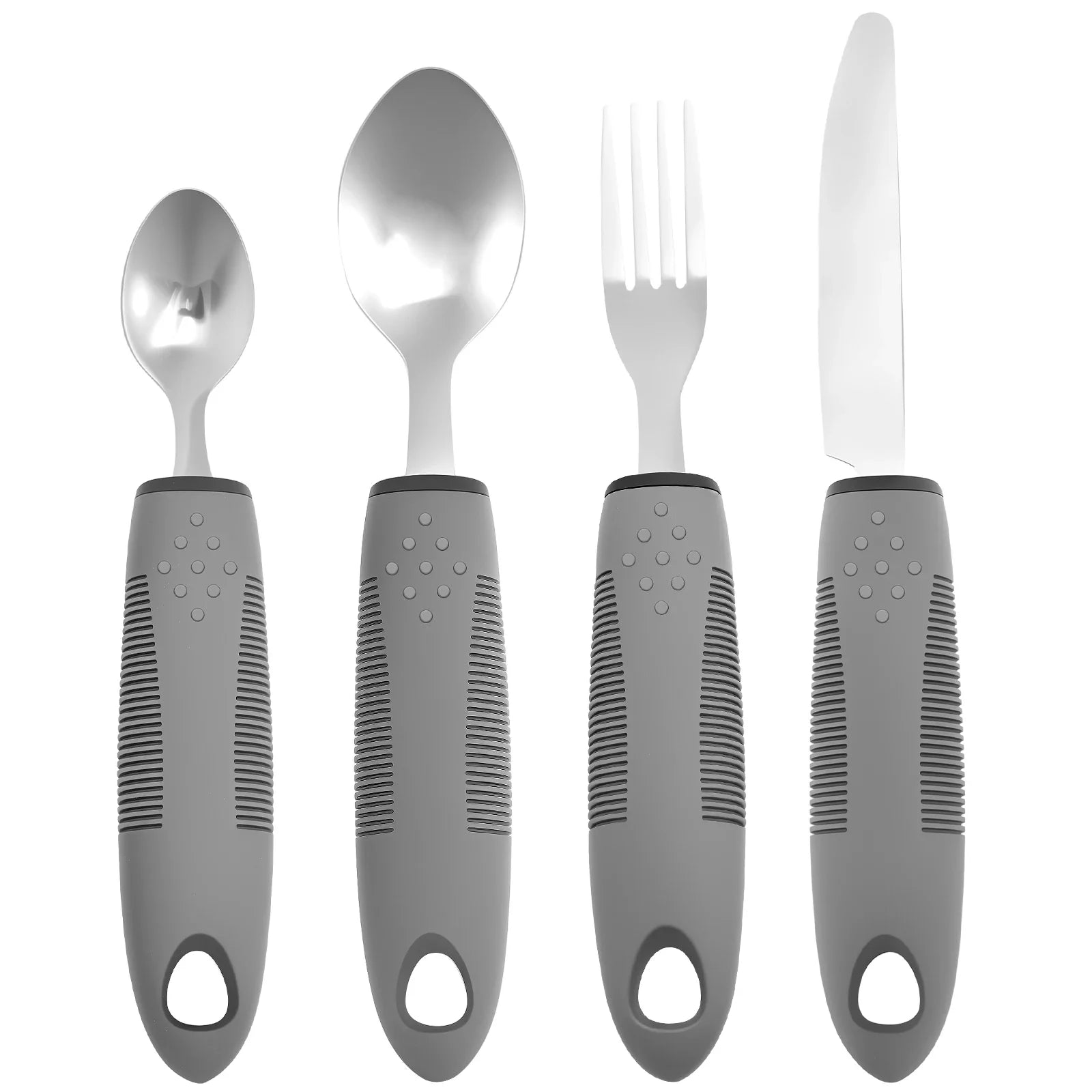 Elderly Adaptive Weighted Utensil Set – Nonslip, Easy Grip, Stainless Steel