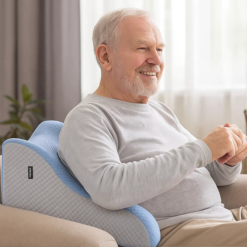 Memory Foam Elderly Massage Cushion – Ultimate Back & Seat Support for Comfort
