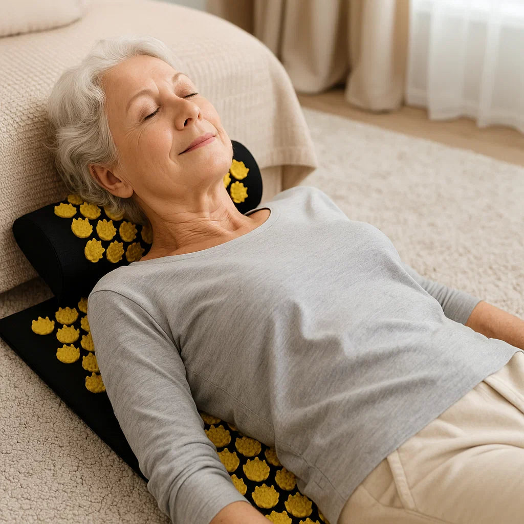 Acupressure Mat & Pillow Set – Gentle Relief & Relaxation for Seniors