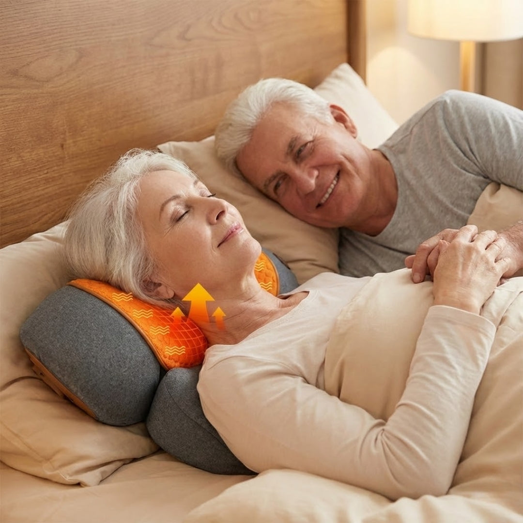 Electric Neck Massager Cervical Support Pillow – Senior Comfort & Relaxation Edition